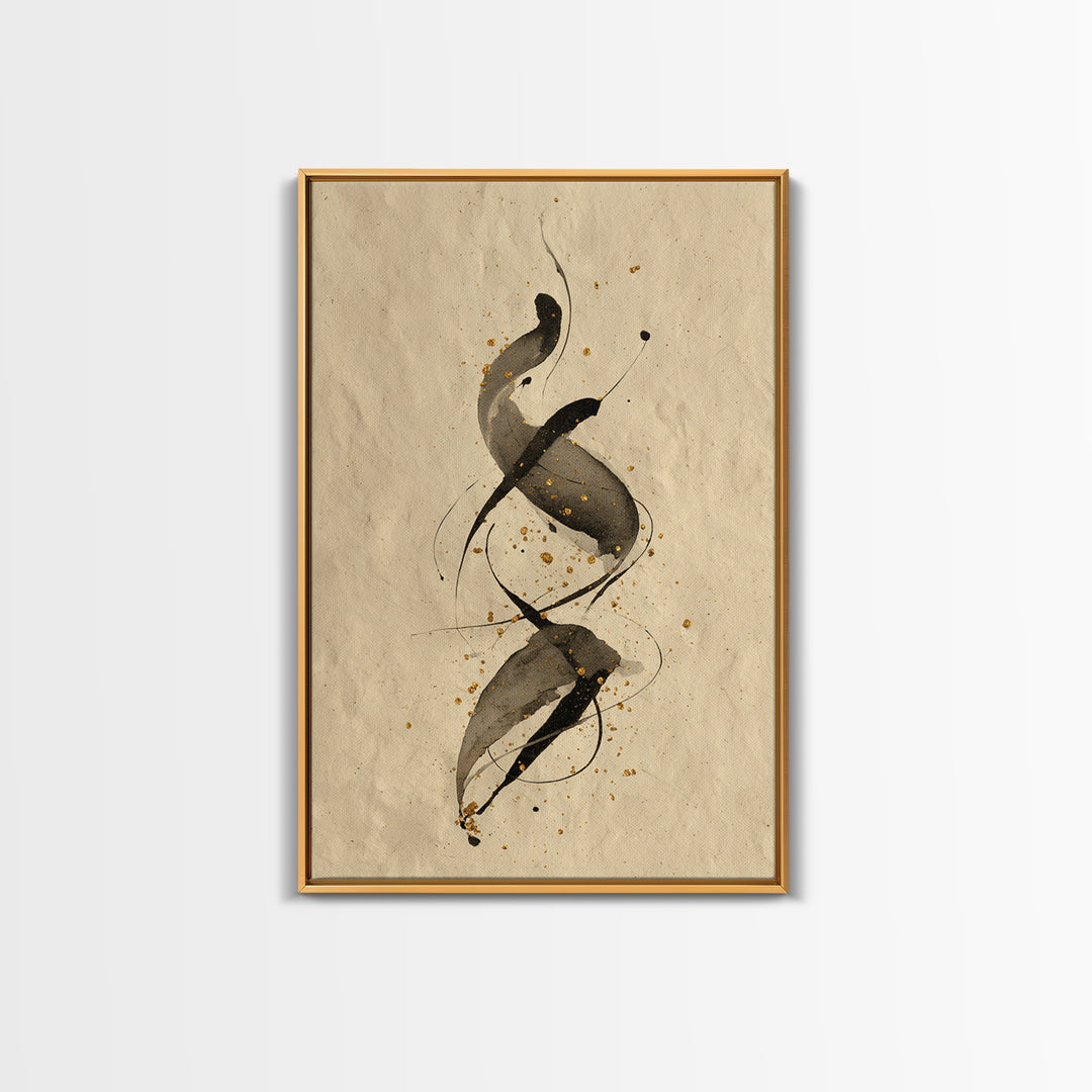 Romantic Handwritten Marks Without Readable Words Canvas Print, Calligraphy Art, Art Print, Living Room Decor, Fine Art, Script, CAL-2x3-23