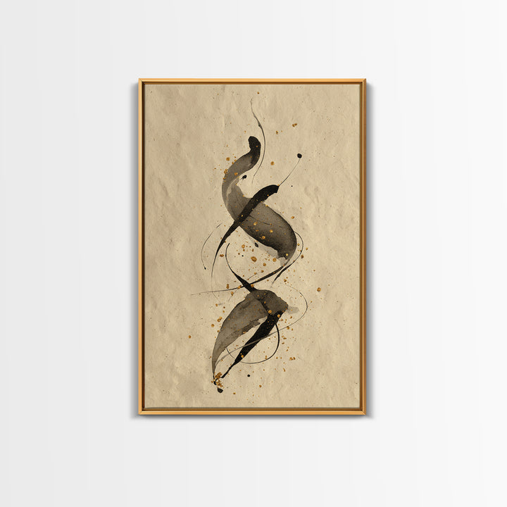 Romantic Handwritten Marks Without Readable Words Canvas Print, Calligraphy Art, Art Print, Living Room Decor, Fine Art, Script, CAL-2x3-23
