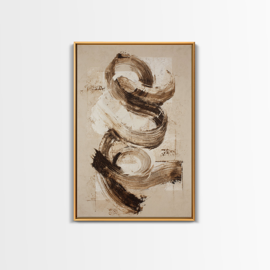 Expressive Musical Rhythm Painted as Ink Strokes Canvas Print, Calligraphy Art, Japanese Decor, Living Room Decor, Script, CAL-2x3-32