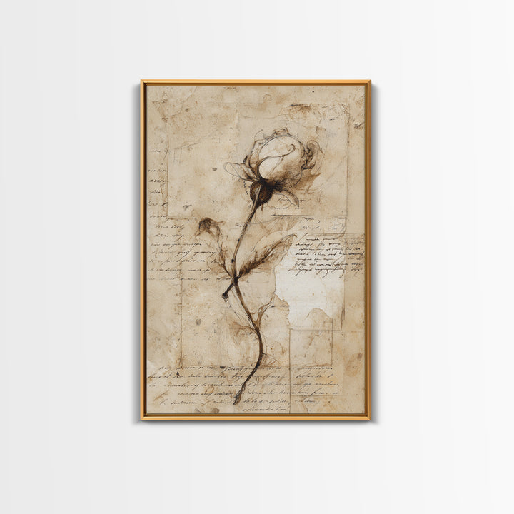 Single Elegant Flourish Shaped Like a Flower Canvas Print, Calligraphy Art, Printable Wall Art, Living Room Decor, Script, CAL-2x3-61