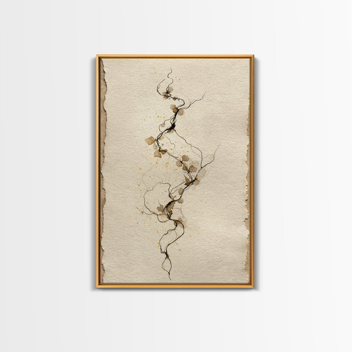 Floral Vine Created from Graceful Script Like Canvas Print, Calligraphy Art, Digital Prints, Living Room Decor, Script, CAL-2x3-67