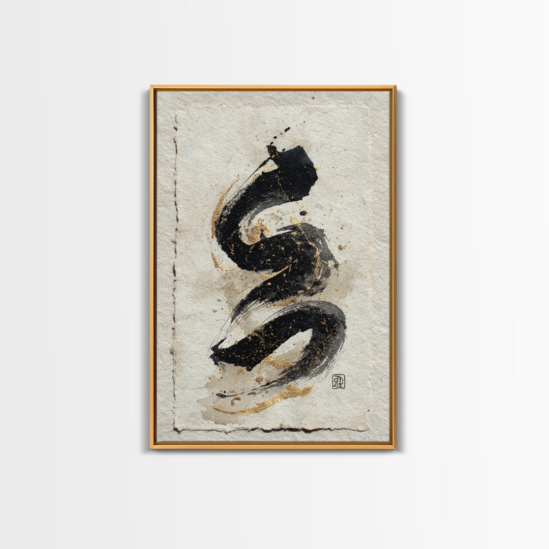 Romantic Handwritten Marks Without Readable Words Canvas Print, Calligraphy Art, Prints, Living Room Decor, Fine Art, Script, CAL-2x3-71