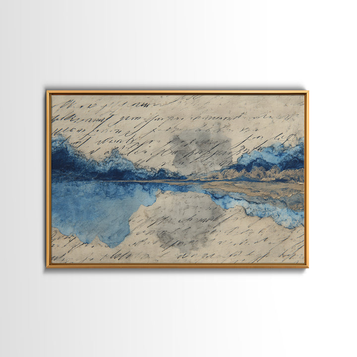 Modern Calligraphy Wave Canvas Print, Calligraphy Art, Calligraphy, Living Room Decor, Fine Art, Script, Digital Download Art, CAL-3x2-38