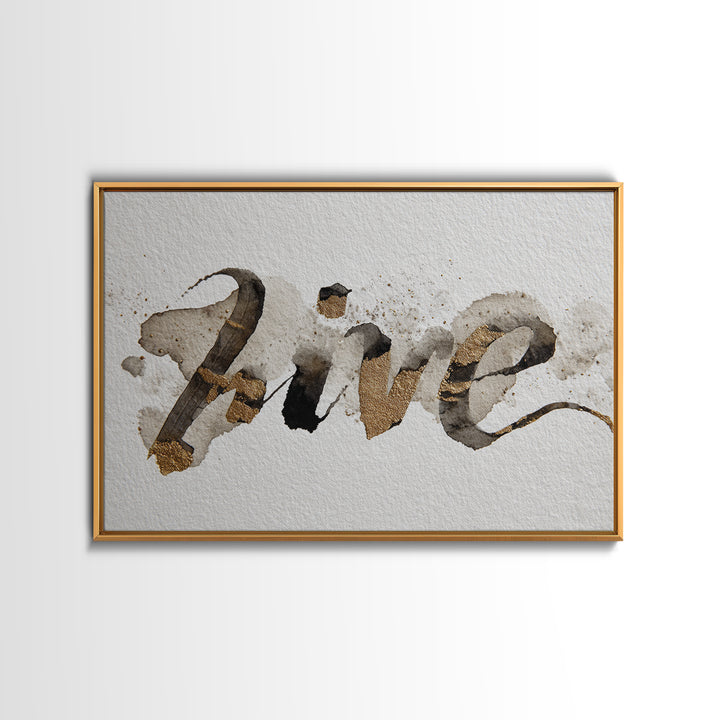 Expressive Musical Rhythm Painted as Ink Strokes Canvas Print, Calligraphy Art, Japanese Art, Living Room Decor, Script, CAL-3x2-52