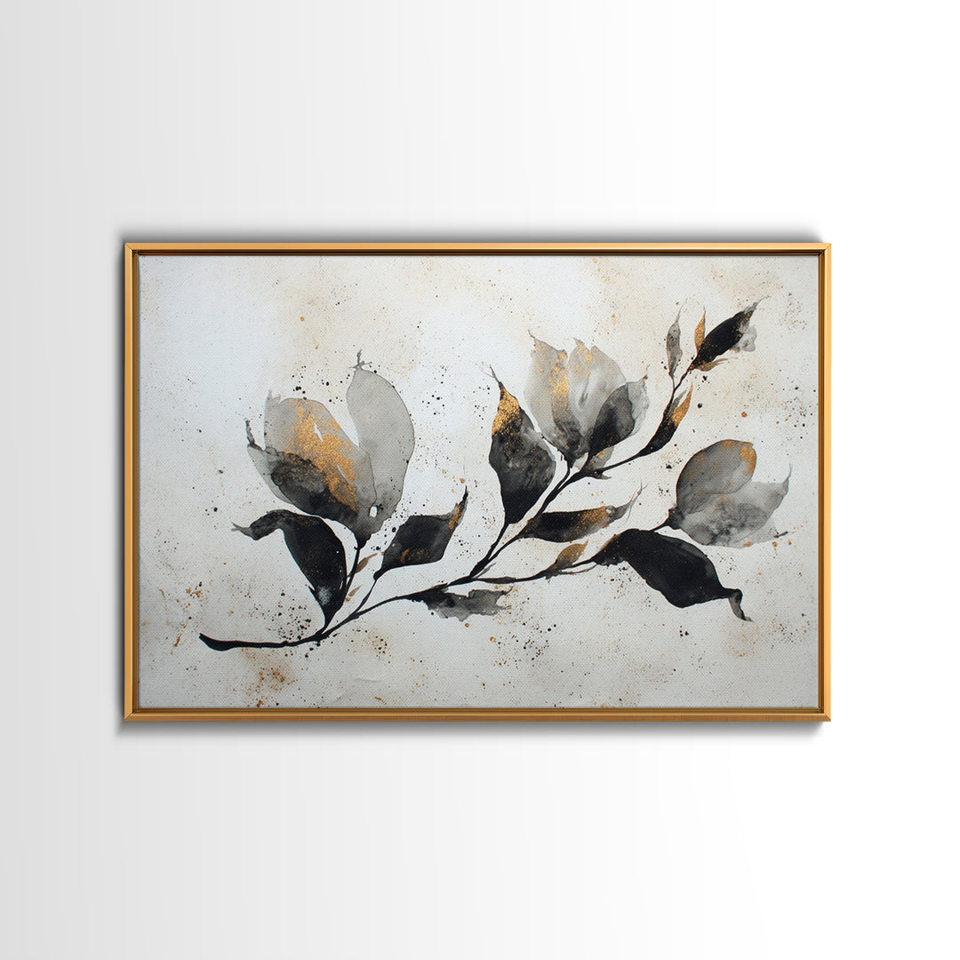 Single Elegant Flourish Shaped Like a Flower Canvas Print, Calligraphy Art, Unique Wall Art, Living Room Decor, Script, CAL-3x2-9
