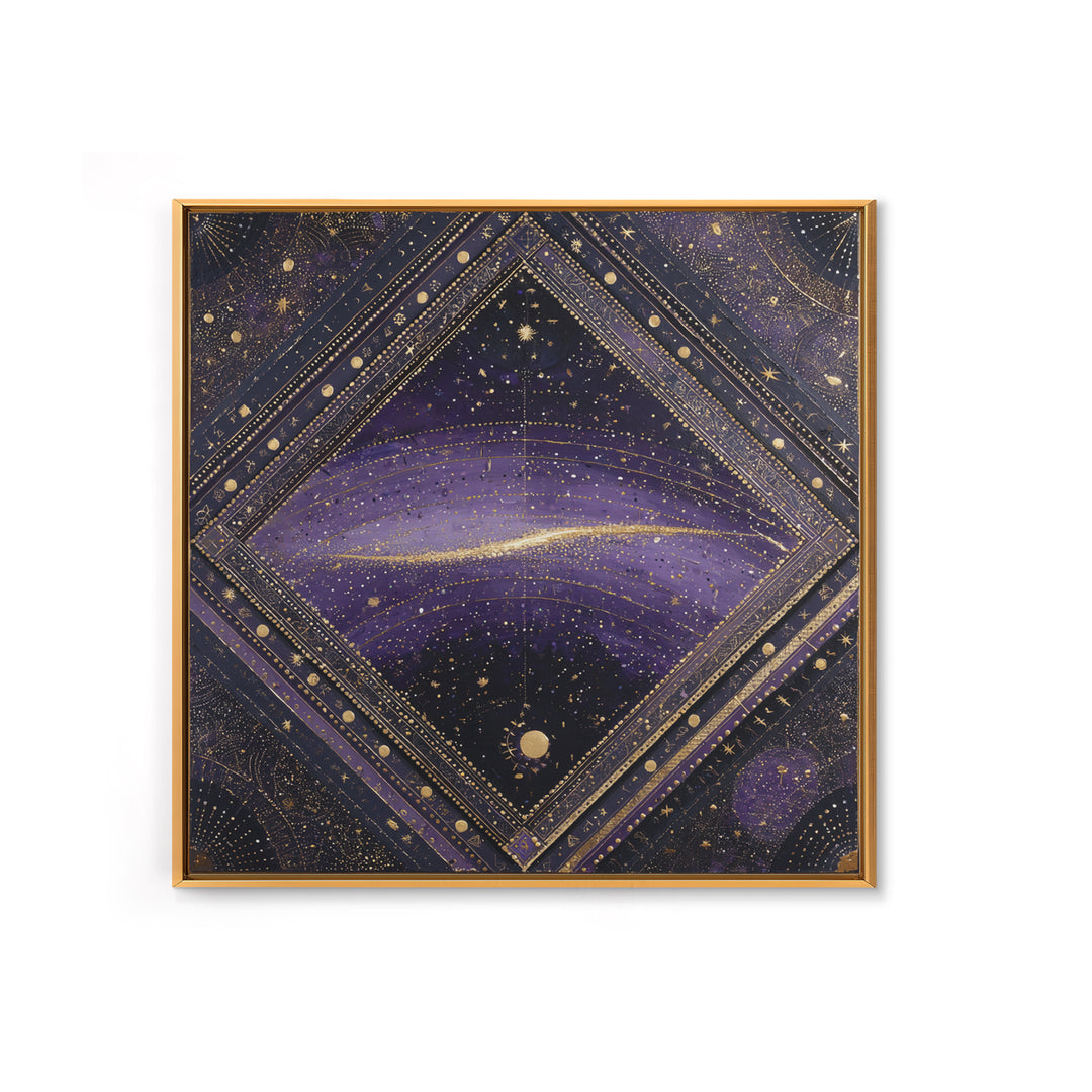 Dreamlike Comet Crossing a Violet Sky Canvas Print, Celestial Art, Whimsical Art, Living Room Decor, Fine Art, Celestial, CEL-1x1-60