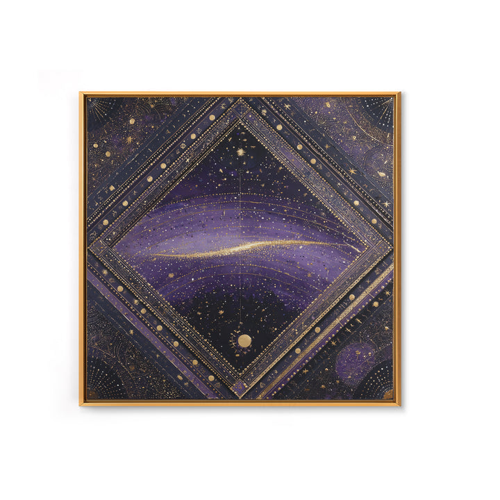 Dreamlike Comet Crossing a Violet Sky Canvas Print, Celestial Art, Whimsical Art, Living Room Decor, Fine Art, Celestial, CEL-1x1-60