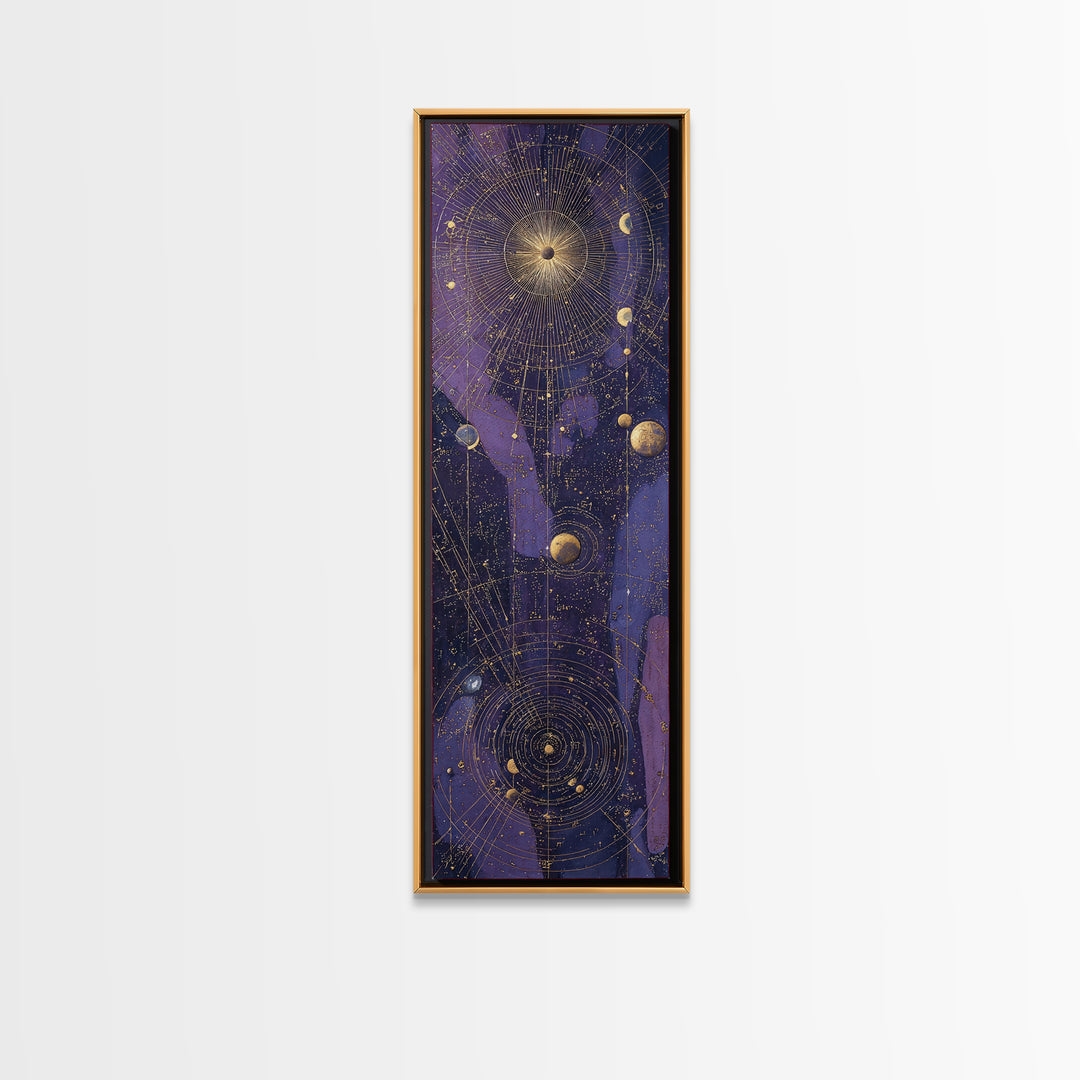 Twelve Small Moons Arranged as Elegant Pattern Canvas Print, Celestial Art, Living Room Decor, Abstract Art, Celestial, CEL-1x3-60