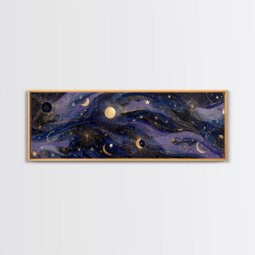 Twelve Small Moons Arranged as Elegant Pattern Canvas Print, Celestial Art, Downloadable Prints, Living Room Decor, Celestial, CEL-3x1-16