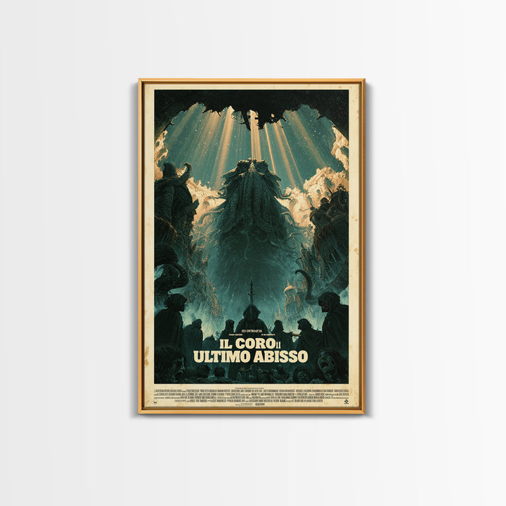 The Choir Of The Last Abyss, Italian Language Horror Movie Poster, 1970s Horror Art, Cult Horror Poster, Framed Canvas Print