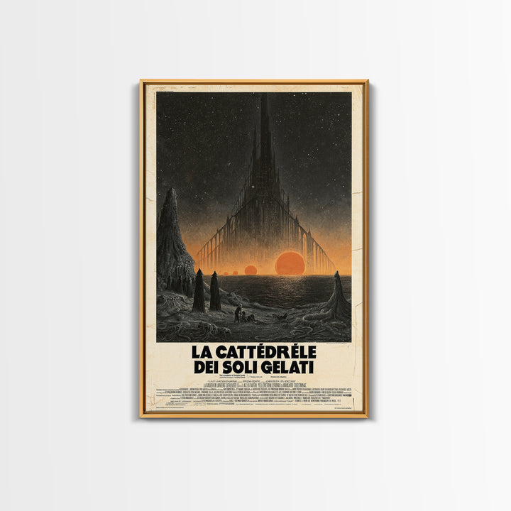 The Cathedral Of Frozen Suns, Italian Language Horror Movie Poster, 1970s Horror Art, Eldritch Cinema Wall Art, Framed Canvas Print