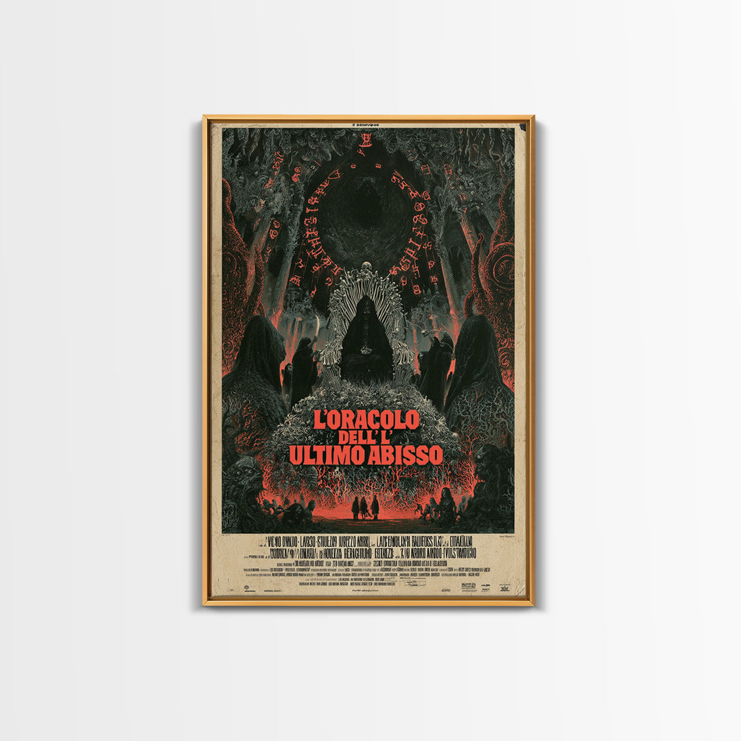 The Oracle Of The Last Abyss, Italian Language Horror Movie Poster, 1970s Horror Art, Retro Horror Movie Art, Canvas Print
