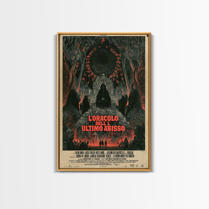 The Oracle Of The Last Abyss, Italian Language Horror Movie Poster, 1970s Horror Art, Retro Horror Movie Art, Canvas Print
