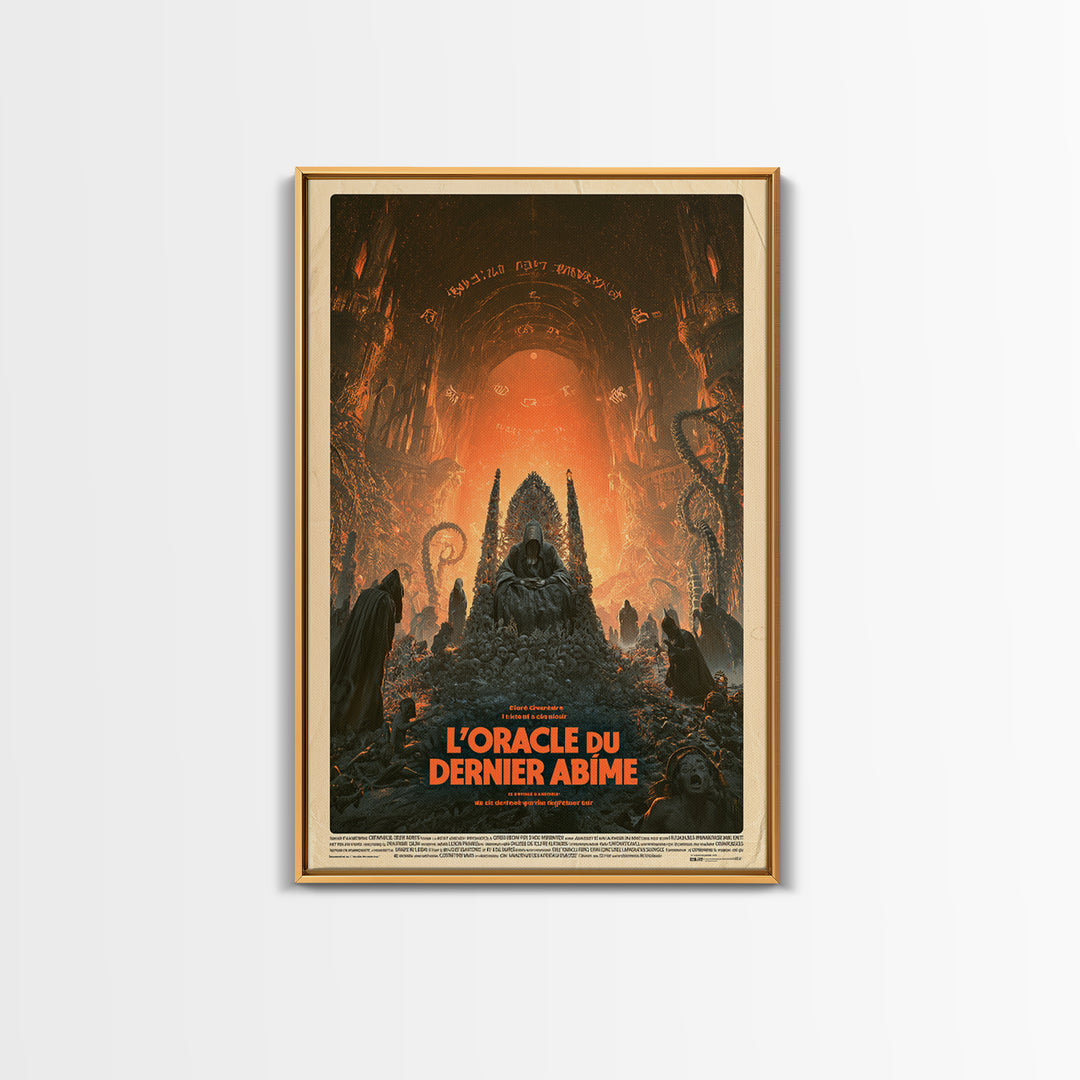 The Oracle Of The Last Abyss, French Language Horror Movie Poster, 1960s Horror Art, Cosmic Horror Movie Art, Canvas Print, Macabre Wall Art