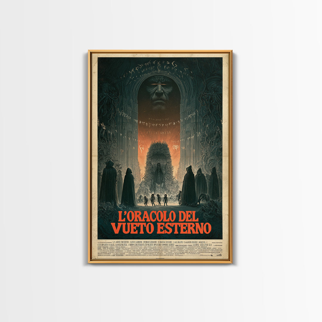 The Oracle Of The Outer Void, Italian Language Horror Movie Poster, 1970s Horror Art, Retro Horror Movie Art, Canvas Print