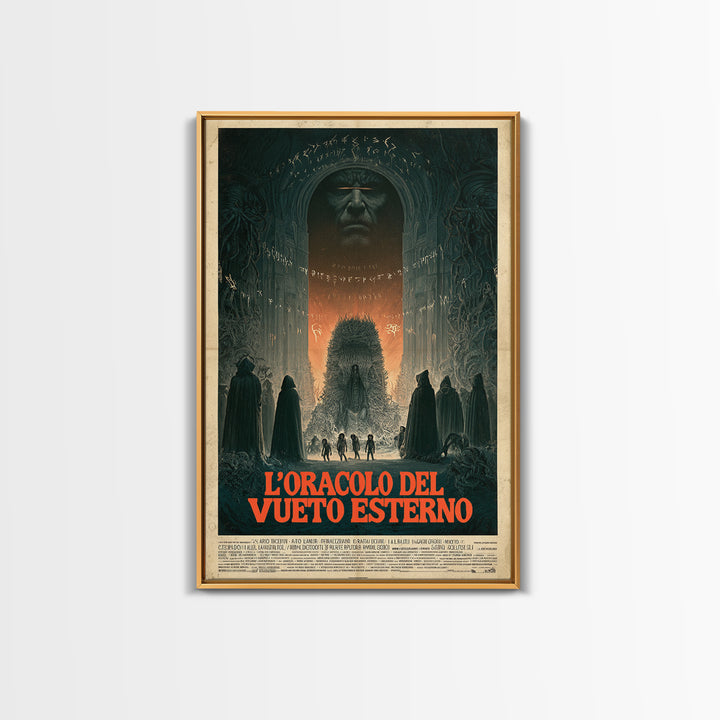 The Oracle Of The Outer Void, Italian Language Horror Movie Poster, 1970s Horror Art, Retro Horror Movie Art, Canvas Print