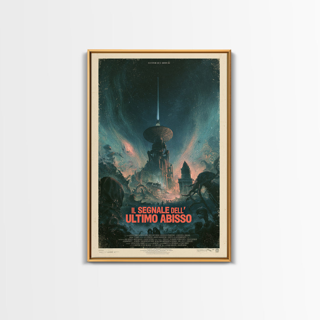 The Signal Of The Last Abyss, Italian Language Horror Movie Poster, 1970s Horror Art, Gothic Cinema Wall Art, Framed Canvas Print