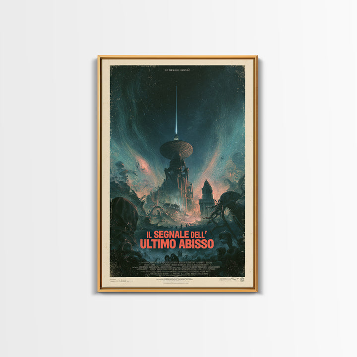 The Signal Of The Last Abyss, Italian Language Horror Movie Poster, 1970s Horror Art, Gothic Cinema Wall Art, Framed Canvas Print