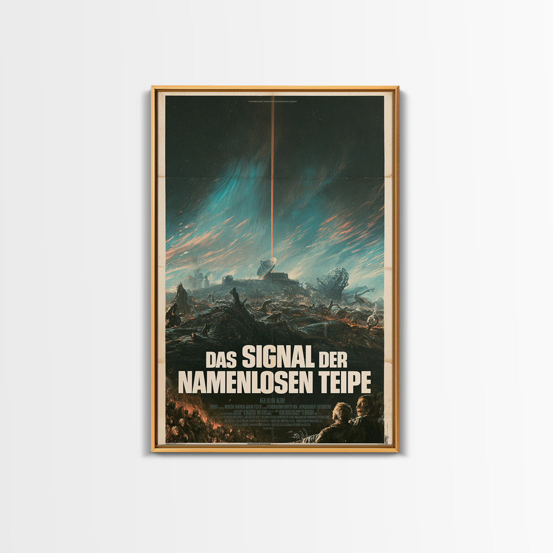 The Signal Of The Nameless Deep, German Language Horror Movie Poster, 1960s Horror Art, Retro Horror Movie Art, Canvas Print