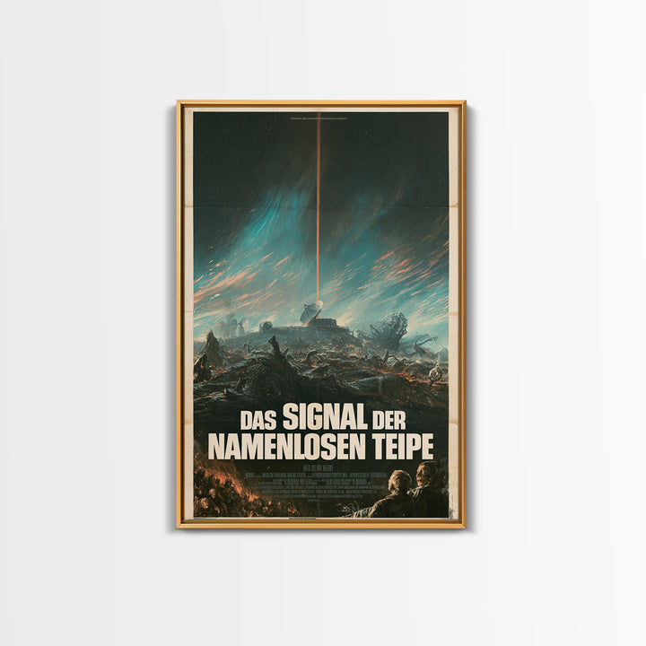 The Signal Of The Nameless Deep, German Language Horror Movie Poster, 1960s Horror Art, Retro Horror Movie Art, Canvas Print