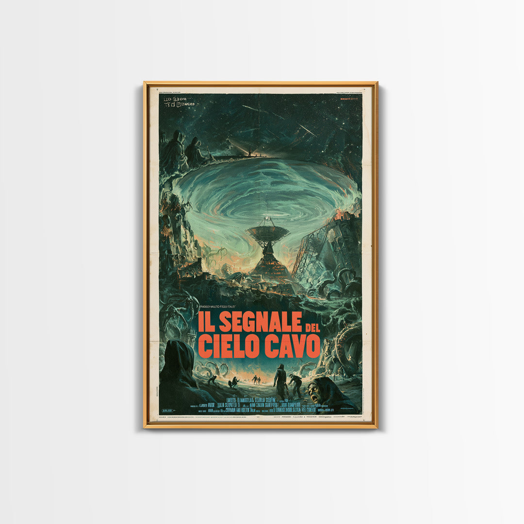 The Signal Of The Hollow Sky, Italian Language Horror Movie Poster, 1970s Horror Art, Classic Monster Poster, Canvas Print, Halloween Decor