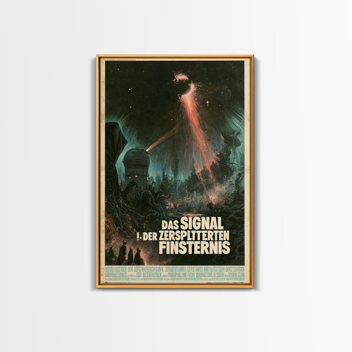 The Signal Of The Shattered Eclipse, German Language Horror Movie Poster, 1960s Horror Art, Retro Horror Movie Art, Canvas Print