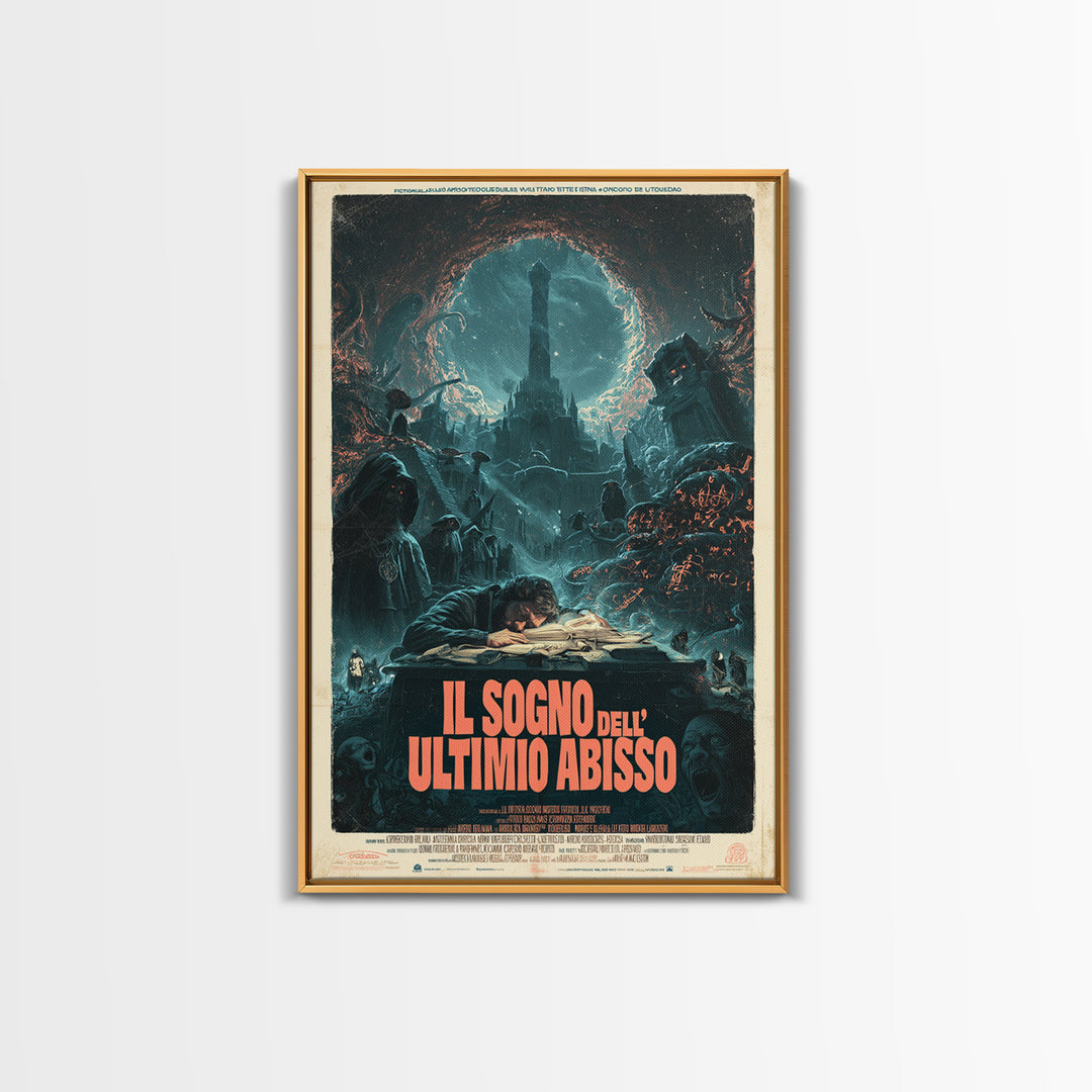The Dream Of The Last Abyss, Italian Language Horror Movie Poster, 1970s Horror Art, Cosmic Horror Movie Art, Canvas Print