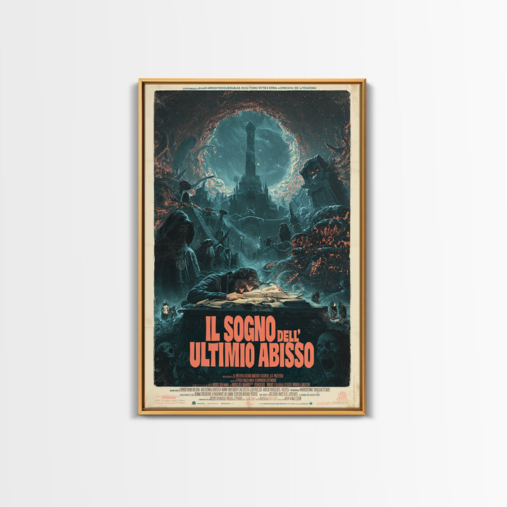 The Dream Of The Last Abyss, Italian Language Horror Movie Poster, 1970s Horror Art, Cosmic Horror Movie Art, Canvas Print