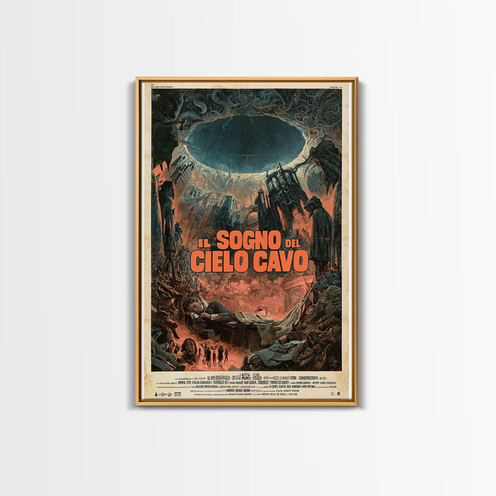 The Dream Of The Hollow Sky, Italian Language Horror Movie Poster, 1970s Horror Art, Cosmic Horror Movie Art, Canvas Print, Macabre Wall Art