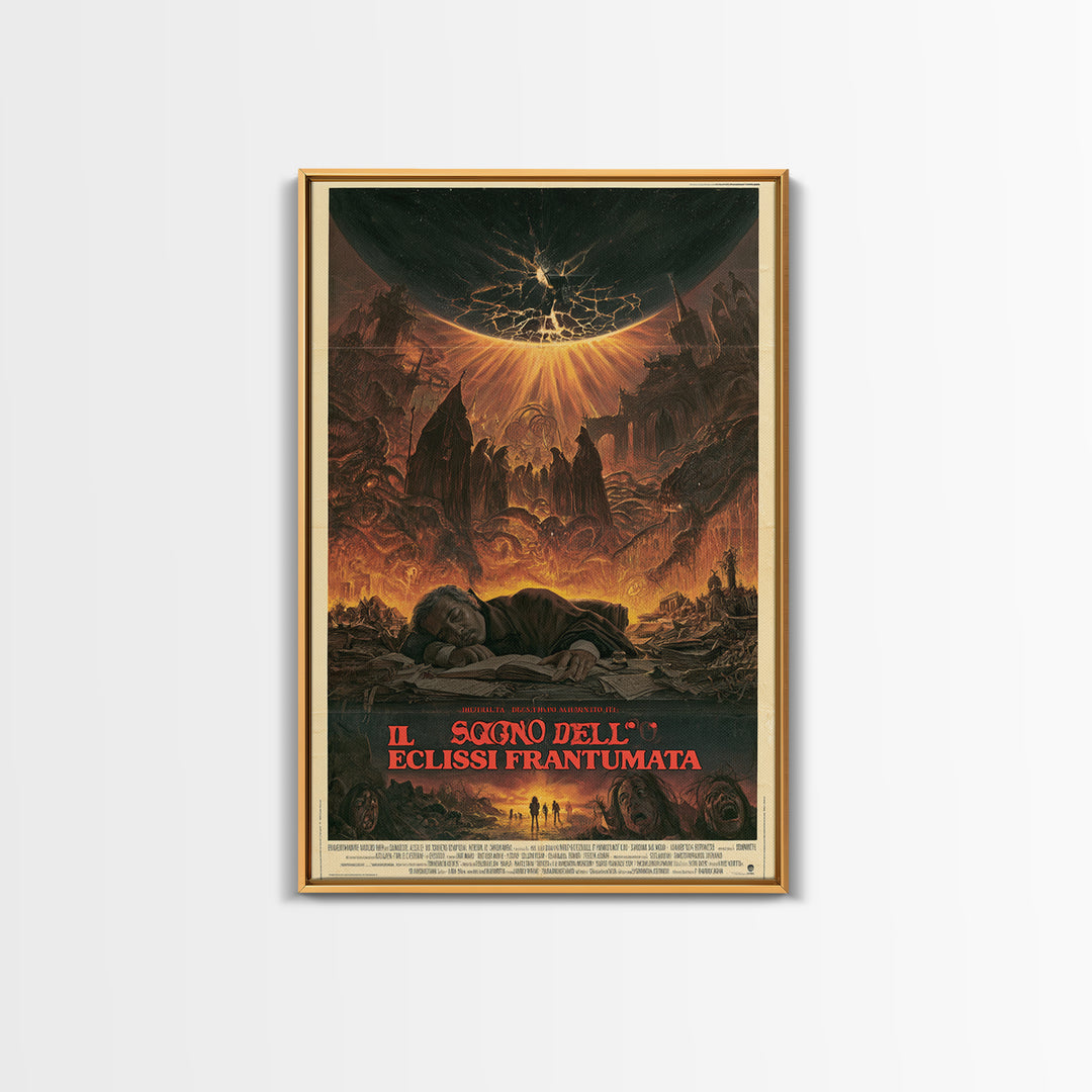 The Dream Of The Shattered Eclipse, Italian Language Horror Movie Poster, 1970s Horror Art, Cosmic Horror Movie Art, Canvas Print