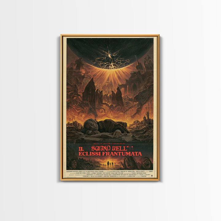 The Dream Of The Shattered Eclipse, Italian Language Horror Movie Poster, 1970s Horror Art, Cosmic Horror Movie Art, Canvas Print