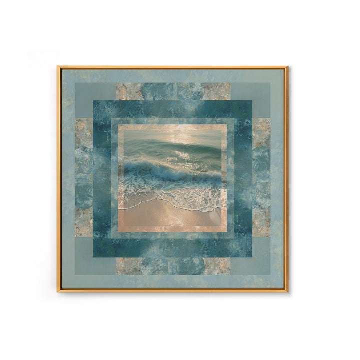 Storm Cloud over Deep Green Water Canvas Print, Coastal Art, Original Painting, Coastal Decor, Fine Art, Coastal, Beach Decor, COA-1x1-20