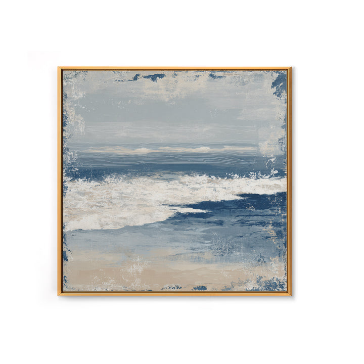 Minimal Wave Line Drawing Framed Canvas Print, Coastal Art, Gallery Decor, Coastal Decor, Fine Art, Coastal, Contemporary Art, COA-1x1-32