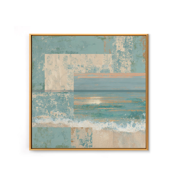 Abstract Seafoam Patterns Framed Canvas Print, Coastal Art, Beach Print, Coastal Decor, Fine Art, Coastal, Statement Artwork, COA-1x1-42