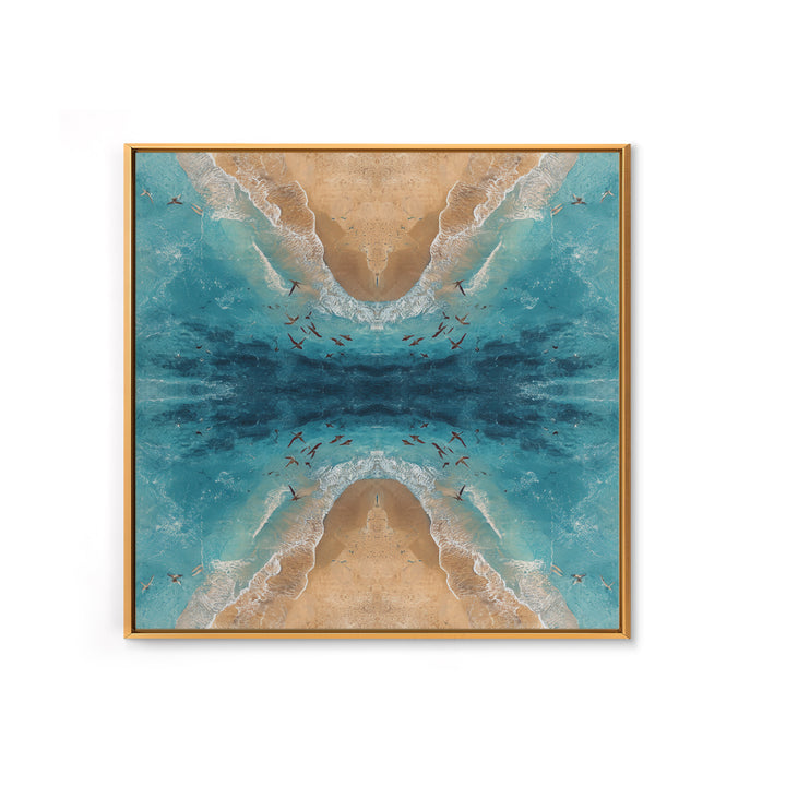 Aerial Sandbar with Turquoise Water Canvas Print, Coastal Art, Ocean Wall Art, Coastal Decor, Fine Art, Coastal, COA-1x1-5