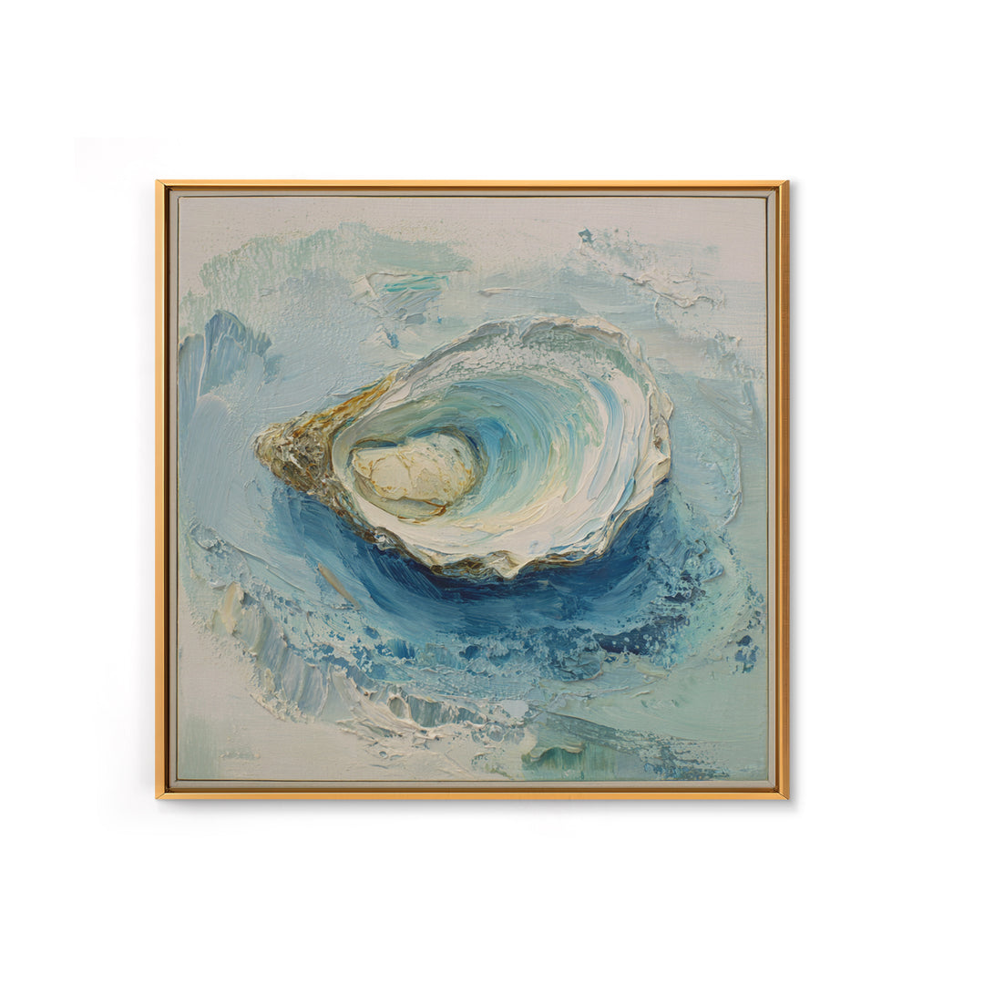 Oyster Shell Study Canvas Print, Coastal Art, Modern Decor, Coastal Decor, Fine Art, Coastal, Home Decor, Wall Decor, COA-1x1-75