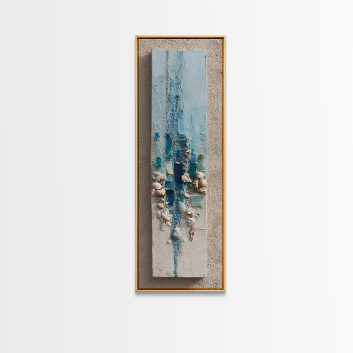 Minimal Wave Line Drawing Canvas Print, Coastal Art, Contemporary Art, Coastal Decor, Fine Art, Coastal, Modern Wall Art, COA-1x3-44
