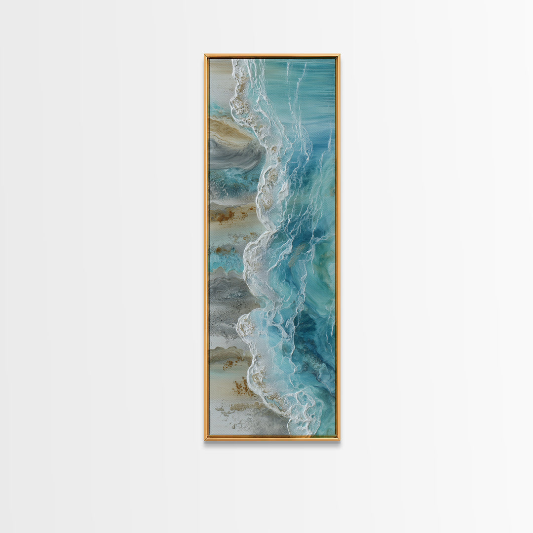 Oyster Shell Study Canvas Print, Coastal Art, Blue Wall Art, Coastal Decor, Oil Painting, Coastal, Gallery Decor, Neutral Decor, COA-1x3-63