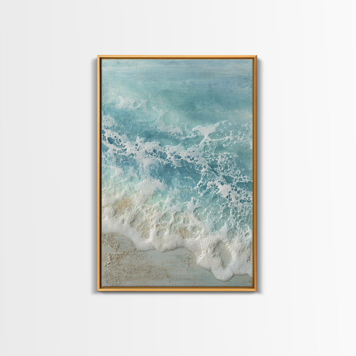 Abstract Seafoam Patterns Framed Canvas Print, Coastal Art, Boho Decor, Coastal Decor, Fine Art, Coastal, Printable Wall Art, COA-2x3-26