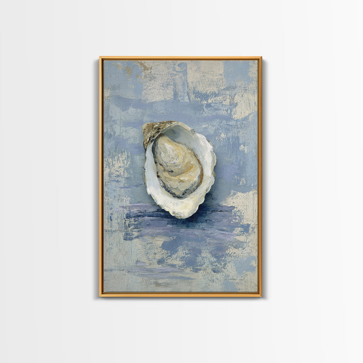 Oyster Shell Study Framed Canvas Print, Coastal Art, Nautical Decor, Coastal Decor, Abstract Art, Coastal, Beach Art, COA-2x3-83