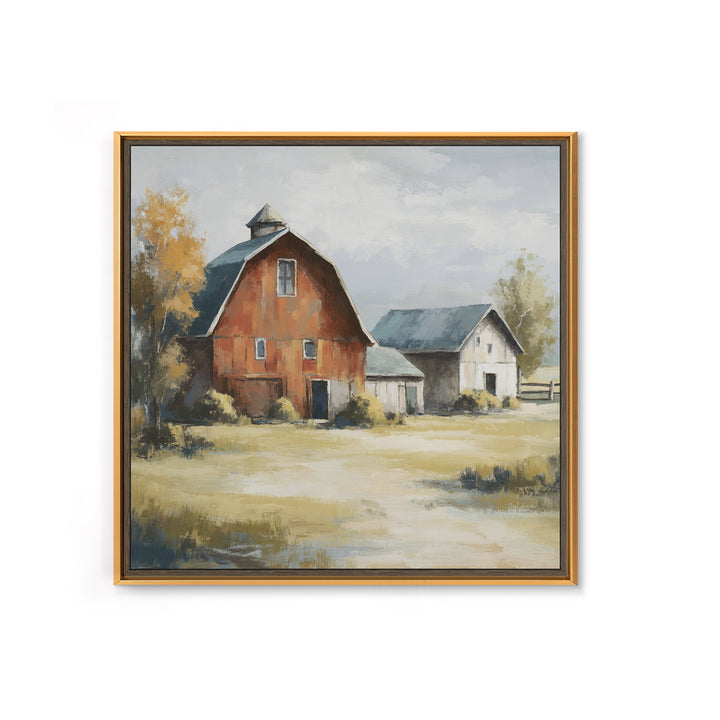 Apple Orchard with Warm Autumn Light Canvas Print, Country Art, French Country Decor, Farmhouse Decor, Oil Painting, Country, COU-1x1-54