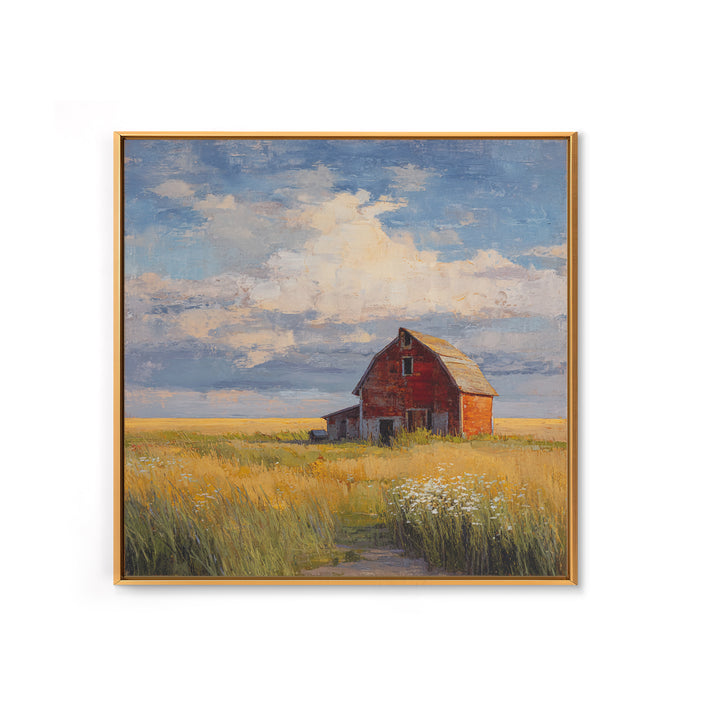 Cornfield under Dramatic Summer Clouds Canvas Print, Country Art, Gallery Wall Art, Farmhouse Decor, Fine Art, Country, COU-1x1-90