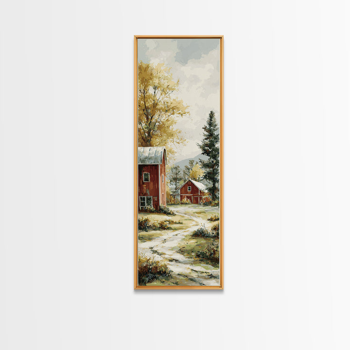 Apple Orchard with Warm Autumn Light Canvas Print, Country Art, Farmhouse Wall Art, Farmhouse Decor, Fine Art, Country, COU-1x3-42