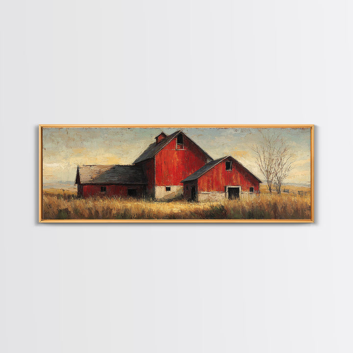 Rustic Barn Silhouette Canvas Print, Country Art, Fine Art Print, Farmhouse Decor, Watercolor Art, Country, Digital Prints, COU-3x1-19