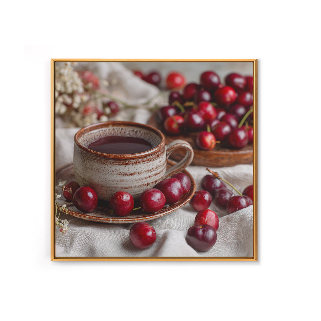 Coffee Farm Landscape Framed Canvas Print, Coffee Shop Art, Dark Academia Decor, Cafe Decor, Fine Art, Cafe, Whimsical Art, CSA-1x1-47