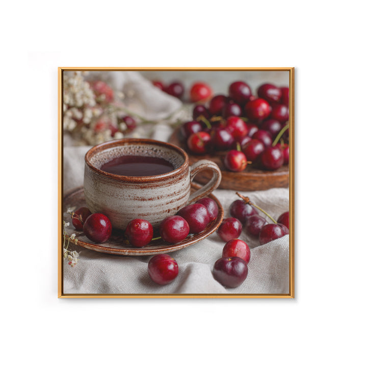Coffee Farm Landscape Framed Canvas Print, Coffee Shop Art, Dark Academia Decor, Cafe Decor, Fine Art, Cafe, Whimsical Art, CSA-1x1-47