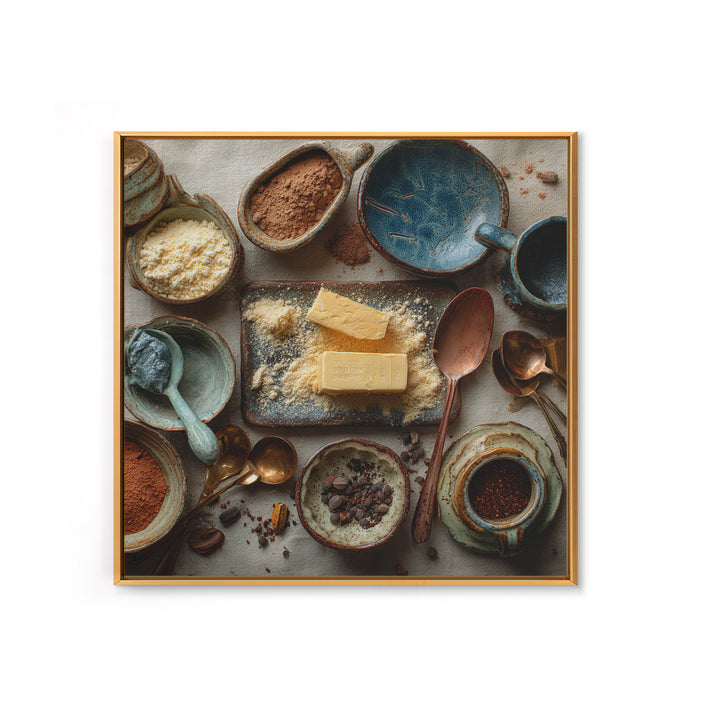 Moody Dark Roast Still Life Framed Canvas Print, Coffee Shop Art, Kitchen Wall Art, Cafe Decor, Fine Art, Cafe, Gothic Wall Art, CSA-1x1-56