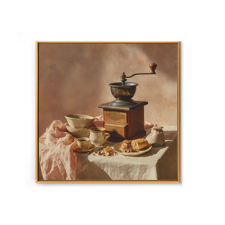 Coffee Grinder Antique Still Life Canvas Print, Coffee Shop Art, Bedroom Wall Art, Cafe Decor, Fine Art, Cafe, Modern Decor, CSA-1x1-60