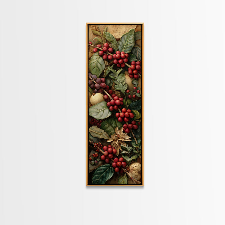 Coffee Farm Landscape Canvas Print, Coffee Shop Art, Dark Academia Decor, Cafe Decor, Cafe, Whimsical Art, Coffee Wall Art, CSA-1x3-11