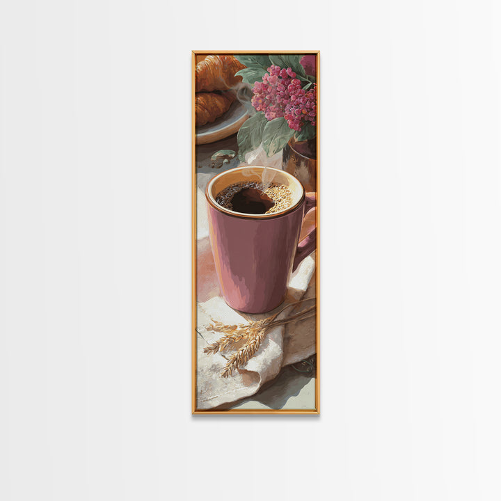 Retro Cafe Poster Coffee Cup Graphic Canvas Print, Coffee Shop Art, Coffee Wall Art, Cafe Decor, Fine Art, Cafe, CSA-1x3-67